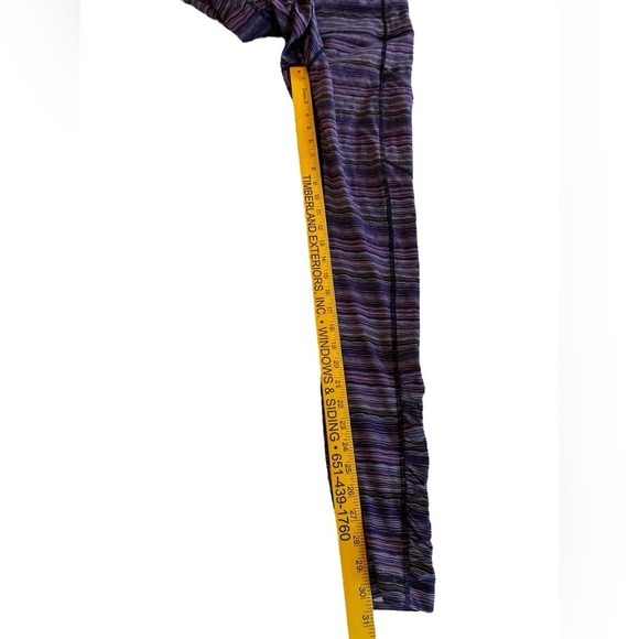 2 Pair Lululemon Leggings Sz 6 1- Speed Tight IV Striped 1-Wunder Under Tie Dye. - Picture 11 of 14